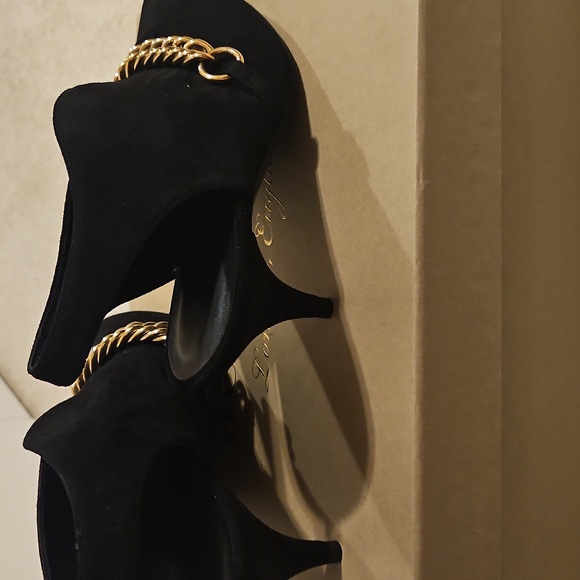 🛑BURBERRY Suede Onwen Slingback Pumps - Picture 8 of 9